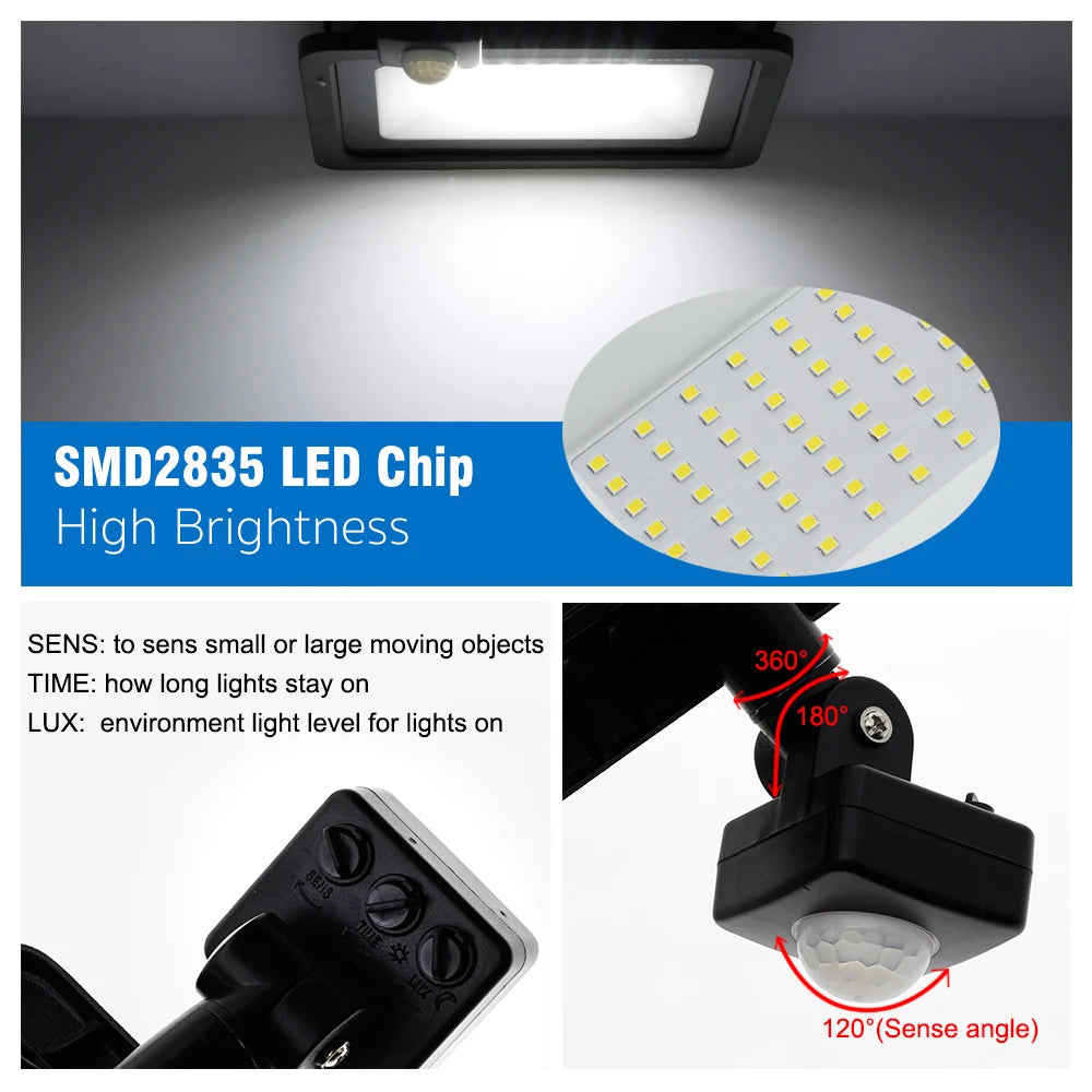 LED Floodlight PIR Motion Sensor White IP66 AC220V Exterior Projector Spotlight SMD2835 Outdoor Lighting Floor Lamp