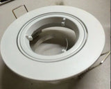 High Quality Zinc Alloy Recessed Led Ceiling Spotlight Cut-out 75mm GU10 Housing Frost White Led Downlight Lamp Frame Fixture