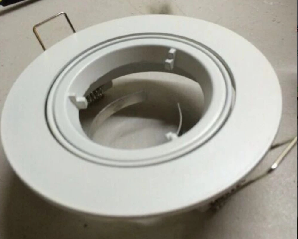 High Quality Zinc Alloy Recessed Led Ceiling Spotlight Cut-out 75mm GU10 Housing Frost White Led Downlight Lamp Frame Fixture