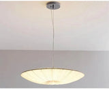 Wabi Sabi Led Fabric Ceiling Light Round Whtie Flying Saucer Chandelierfor Living Room Bedroom Restaurant Fabric Pendant Lamp