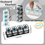 Light-Up Keyboard Switch Keychain - Clickable LED Fidget Toy & Stress Reliever