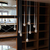 Nordic Water Droplet Pendant Light Hanging Stairs Chandelier Living Room Ceiling Light Modern Villa Bedside Lamp Indoor Lighting