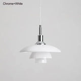 Designer Dish Glass Pendant Lighting Nordic Bedroom Hotel Home Decoration  Fixtures Three-layer White Gold Silver