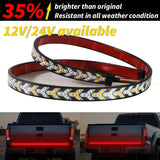 12V 24V Tailgate Light Bar 59 Inch Turn Signal Dynamic Triple Row Tail Light Red Brake Reverse Flash For Pickup Trailer Truck