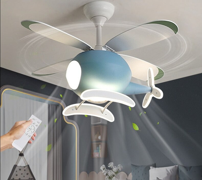 Children Room Ceiling Fan Lamp With Light Electric Fans Lights Small Bedroom Deco Cooling Decorations Remote Control