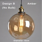 Clear Gray Amber Colour Vintage Pendant Lights Dining Glass Hanging Lamp Russia Loft Luminaire Modern Bedroom Light Fixture