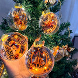 Glowing Christmas Snow Globe Christmas Decorations 2026 Xmas Tree Santa Christmas Bell Christmas Accessories Navidad Gifts