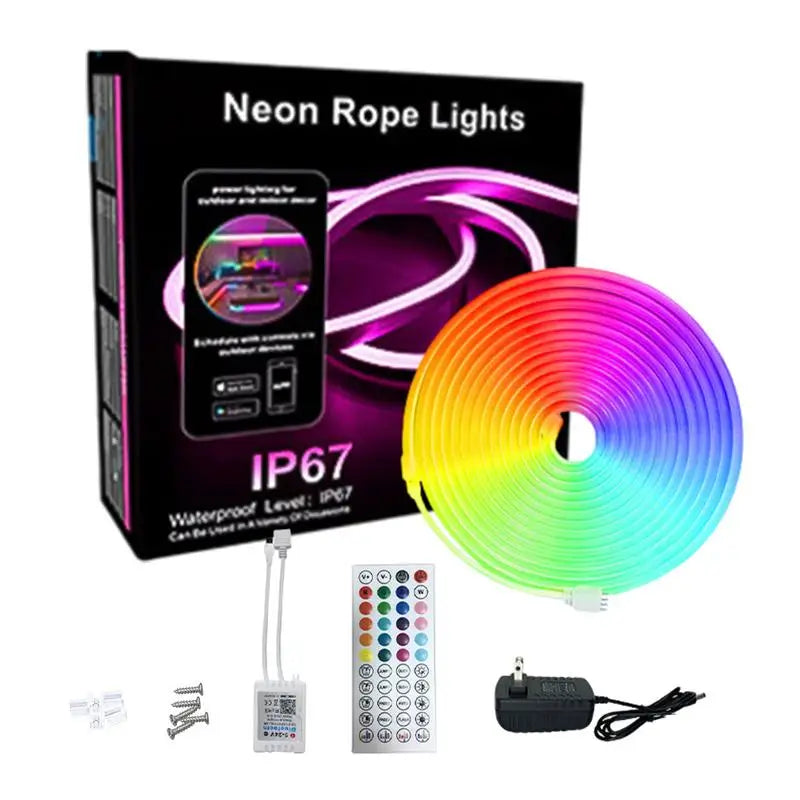 Color Changing String Lights Musical Rope Lights With Remote Control LED String Lights For Indoor Outdoor Neon Rope Lights For