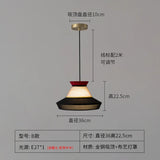 Rattan Pendant Light Minimalist Wabi-sabi Fabric Decorative Danish Design Light Interior Restaurant Bedroom Dining Room Light