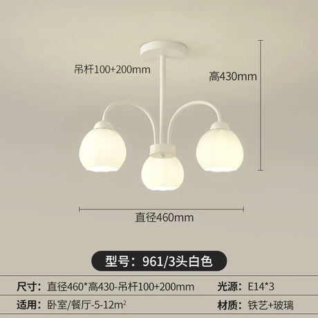 Living Room Chandelier Nordic  Match Green Dining Room Light French Pastoral Simple And Warm Bedroom Living Room Lamp
