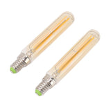 2Pcs E14 LED Tubular Light Bulbs - 4W 2300K Warm Amber T20x120 Filament Lamp