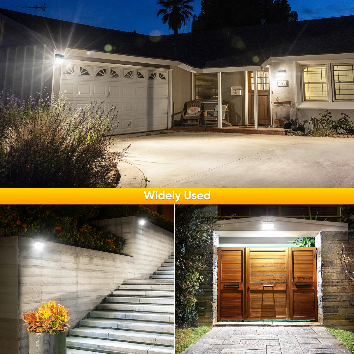 112 LED Solar Motion Sensor Wall Light - Waterproof Outdoor Security Lamp for Garden