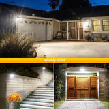 112 LED Solar Motion Sensor Wall Light - Waterproof Outdoor Security Lamp for Garden