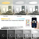 LED Ceiling Lights Round Smart WIFI RGBCW Dimmable TUYA APP Compatible with Alexa Google Home Bedroom Living Room Ambient Lamps