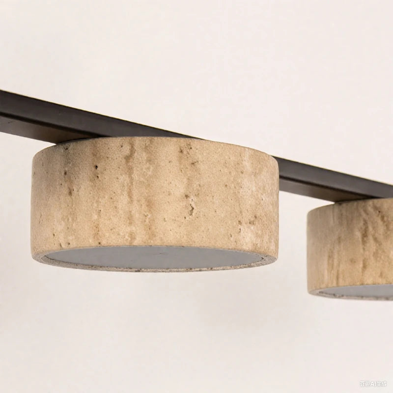 Minimalist Dining Room LED Pendant Light Real Stone Height-adjustable for Bar Kitchen Restaurant Hanging Lamp Chandelier Fixture