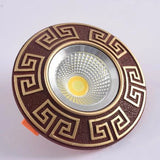 Retro Country Resin LED Recessed Downlight (3W 5W 7W, 220V) - Vintage Ceiling Spotlight Fixture (Fits 7.5–9cm Cutout) for Foyer, Bedroom & Hotel Loft Decor