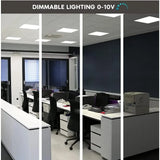 LED Light Flat Panel, 20/30/40W,  120-277V, (12 Pack), Dimmable Recessed Drop Ceiling Lights