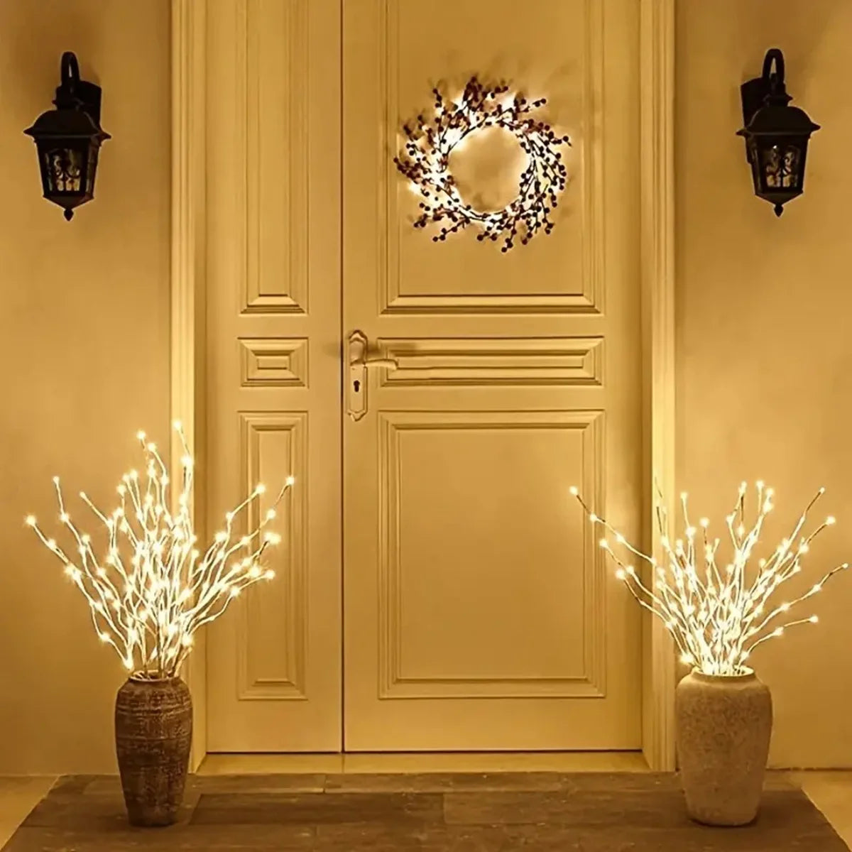 Battery Operated White Birch Branch Lights - 20 LED Decorative Willow Twigs