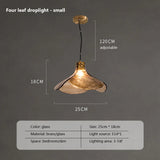 LED Retro Glass Pendant Light petal Shape bedroom Loft Home Light Restaurant Bar Bedroom Coffee Book bar chandelier
