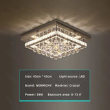 Modern Luxury Crystal LED Chandelier For Living Room Bedroom Dining Room Kitchen Ceiling Lamp Silver Chrome Remote Control Light