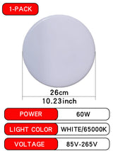 E27 LED Flying Saucer Bulb (30W/40W/60W) - 6500K Daylight Energy Saving Flat Ceiling Light Lamp for Garage & Home