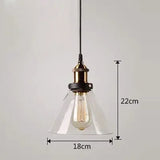 American Retro Industrial Loft Chandelier Bar Counter Restaurant Bar Pendant Lamp Creative Home Simple Glass Hanging Lights