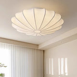 Nordic Wabi Sabi Silk Ceiling Light - Round LED Japandi Lamp for Living Room