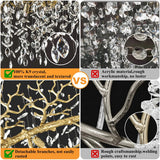 Retro K9 Crystal Tree Branch Chandelier - Modern LED Pendant Light Fixture for Villa Lobby, Foyer, Living Room & Weddings