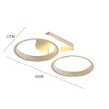 Small Modern LED Ceiling Light 2 Rings Creative Design Ceiling Lamp Indoor Lighting Fixtures Hallway Balcony Aisle Office Lustre