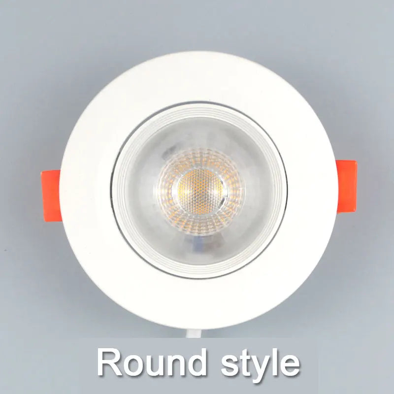Embedded LED downlight Angle adjustable ceiling light spotlights 3W 5W 7W 9W 12W rotating AC220V 110V indoor lighting
