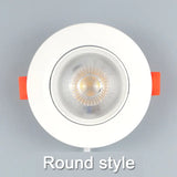 Embedded LED downlight Angle adjustable ceiling light spotlights 3W 5W 7W 9W 12W rotating AC220V 110V indoor lighting