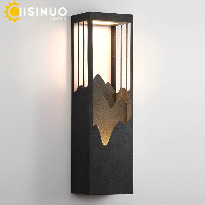 Modern LED Outdoor Wall Light Fixture - Waterproof Garden & Porch Lamp