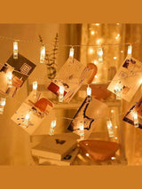 LED Photo Clip String Lights (10–40 LEDs) - Fairy Lights for Picture & Card Hanging