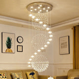New Modern Chandeliers For Duplex Building Living Room Staircase Pendant Lamp Nordic Loft Spiral Long Chandelier Lustre Fixtures