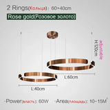 Nordic Designer Round LED Pendant Light - Modern Chandelier for Dining Room