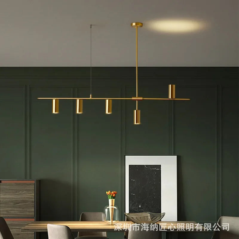 luxury bar Nordic home  spot pendant lamp Aisilan led chandelier modern all copper dining room light