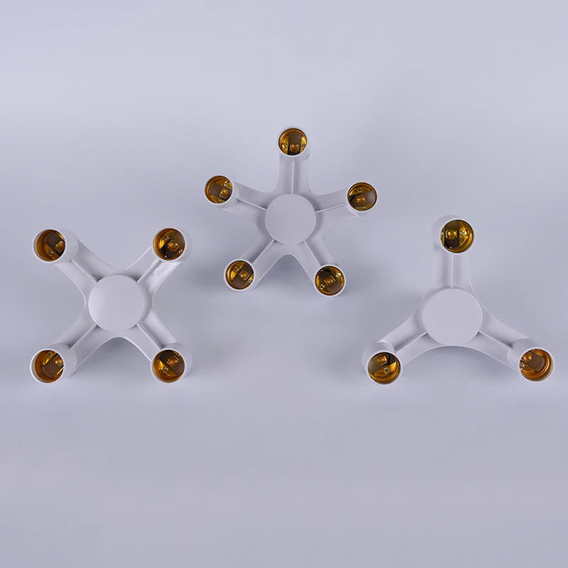 3/4/5 In 1 E27 Bulb Adapter Splitter Pendant Lamp Holder Screw Lighting Fixture