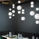 Italian Luxury Lustre LED Ceiling Chandelier Lamps Glass Crystal Round Pendant Lights Home Decor for Bedroom Dinning Room Indoor