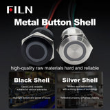 19mm 20A Push Button Switch - IP66 Waterproof Metal LED Light
