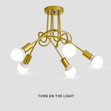 American Retro Ceiling Light Wrought Iron LED E27 Chandelier Black and White Lamp Living Room Decoration Home Lighting Fixture