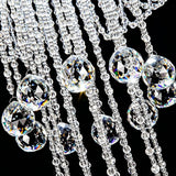 Luxury Raindrop Crystal Flush Mount Chandelier Long Vertical Design LED Ceiling Light For Duplex House Stairwell Entrance Hall