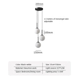 Nordic White Glass Ball LED Pendant Lamp Dining Room Chandeliers Decoration Maison  Applicable To Hall Bed Room Lighting