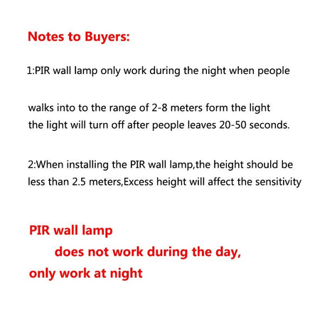 Black Modern waterproof outdoor wall lamp PIR motion sensor wall light 18W 24W Garden porch front door black aluminum lamp body