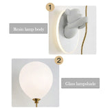 Pink Balloon Bear Wall Lamps Cute Children's Room Lamp Modern Warm Princess Room Nursery Girl Boy Bedroom Bedside Wall Lights