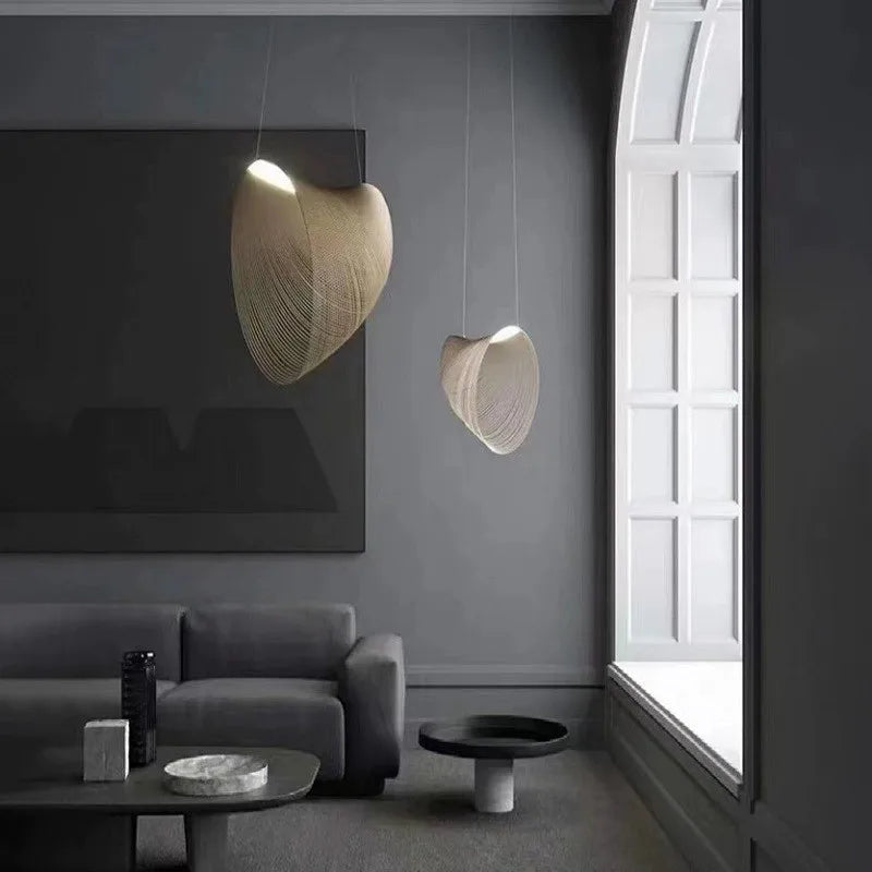 Modern Minimalist Wabi-Sabi Style Wooden Pendant Light Suitable Living Room Bedroom Dining Room Nordic Designer Decorative Lamp