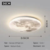 Modern Moon Wall Light Creative Ceiling Light Universal Stepless Dimmable Chandelier 36W 42W Living Room Bedroom Lamp Home Decor