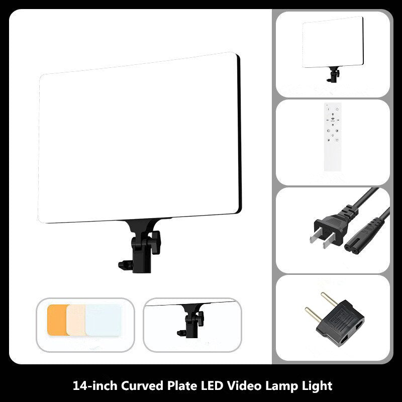 LED Fill Lamp Video Light Panel Bi-color 2700k-5700k Photography Lighting Live Stream Photo Studio Light with Tripod Stand
