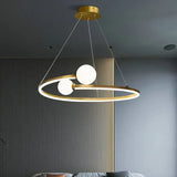 Nordic Minimalist Ring Pendant Lamp Dimmable for Table Dining Room Kitchen Island Bedroom Chandelier Lustre Lighting Fixture