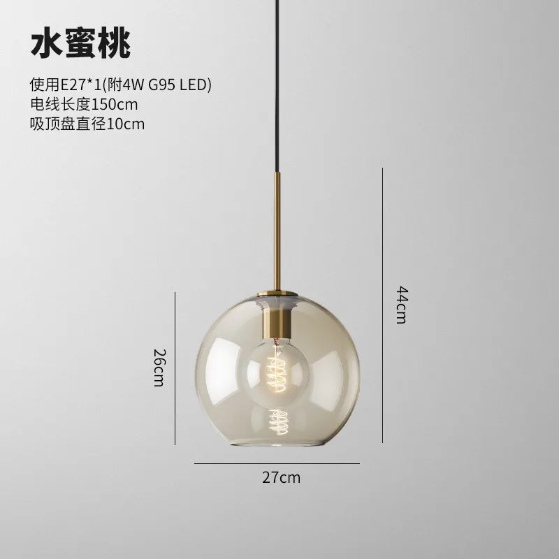 Nordic Glass Pendant Light Modern living room Kitchen Hanging Lamps Lighting Fixtures LED Lamp Home Decor Suspension Luminaire