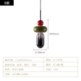 Nordic Colored Glass Pendant Lights Designer Poma Hanging Lamp Candy Glass Restaurant Bar Light Fixture Bedroom Bedside Lampara's